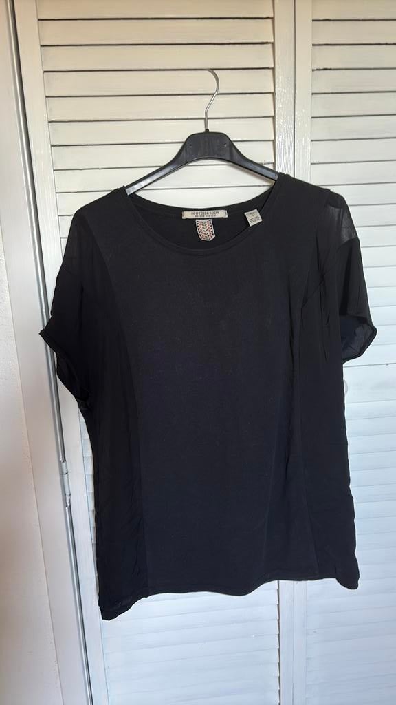 Scotch & soda top zwart maat S, Ophalen of Verzenden, Zo goed als nieuw, Zwart, Zonder mouw