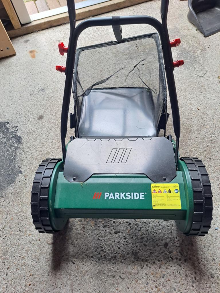 PARKSIDE Handgrasmaaier - Opvangbak: 20 L - Maaibreedte: 30, Ophalen, Opvangbak, 30 t/m 39 cm, Parkside