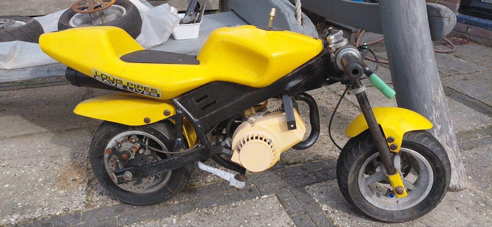 gele Nitro minibike met een 49cc tweetaktm, Ophalen, Gebruikt, Overige typen, 49 cc
