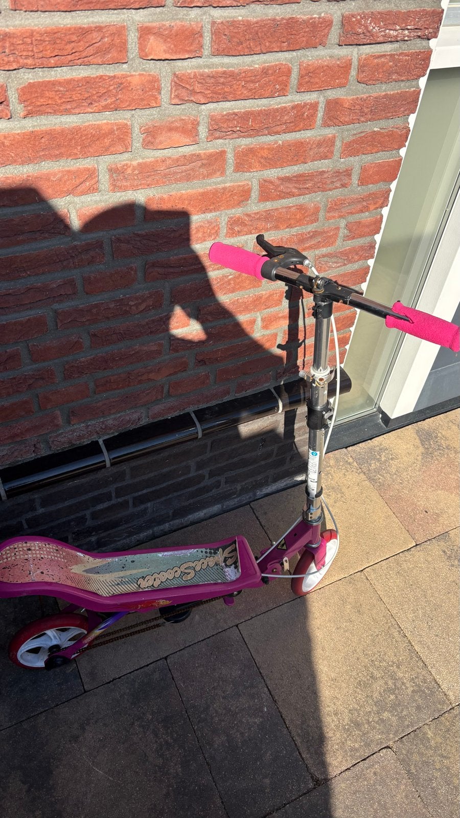 Roze spacescooter met 2 wielen, Fietsen en Brommers, Ophalen, Gebruikt, Gewone step