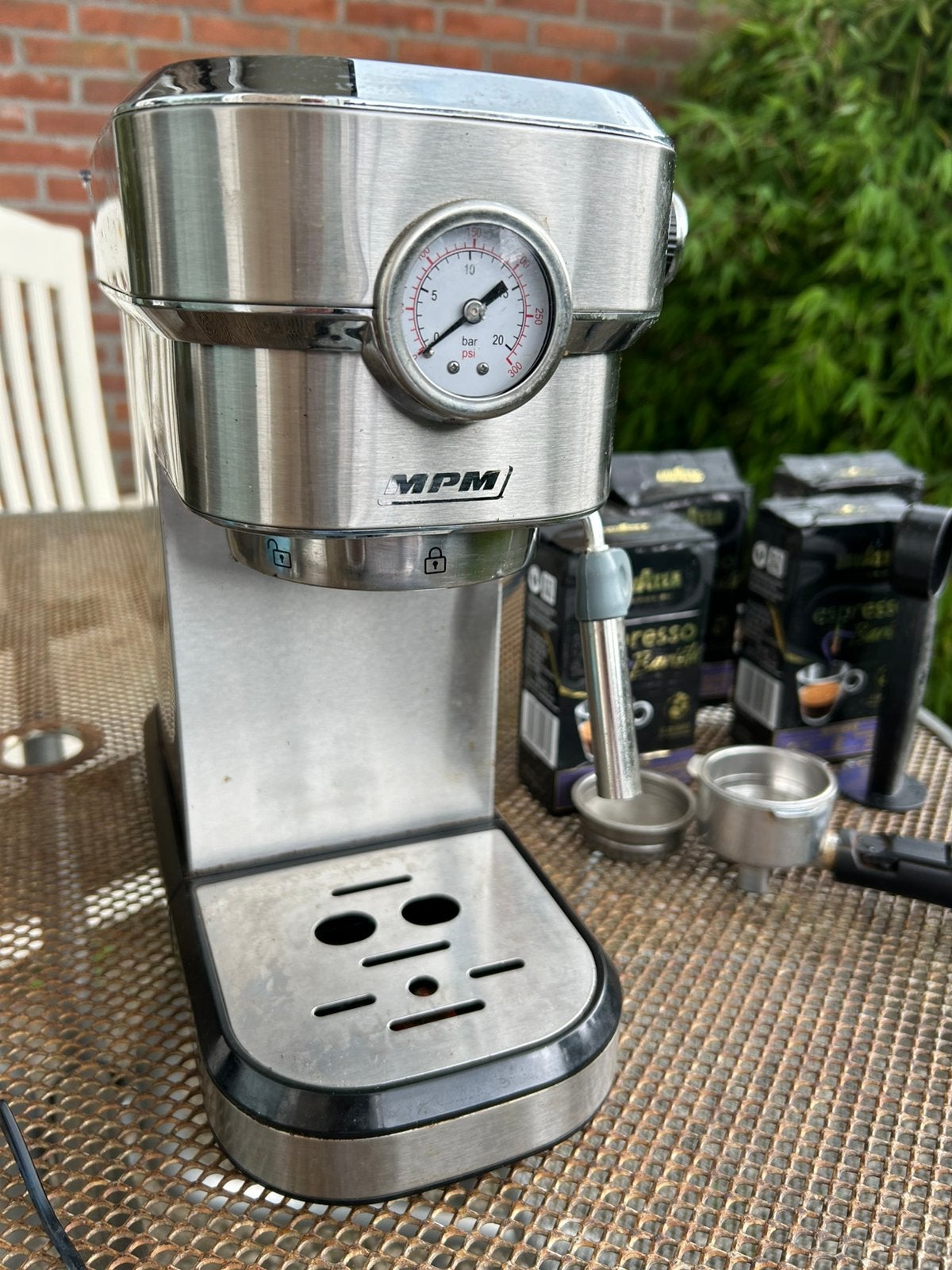 Kwaliteits Espressomachine, Ophalen, Espresso apparaat, Gemalen koffie, Zo goed als nieuw