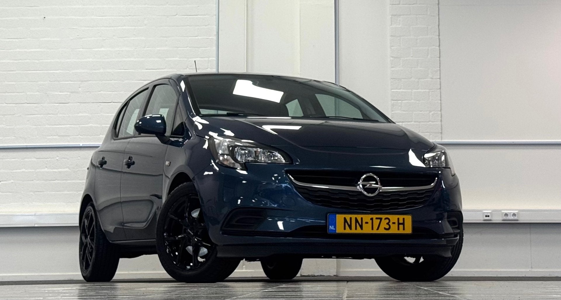 Opel Corsa 1.0 Turbo Edition 2e Eigenaar Trekhaak LM velgen, Voorwielaandrijving, Stof, Gebruikt, Blauw