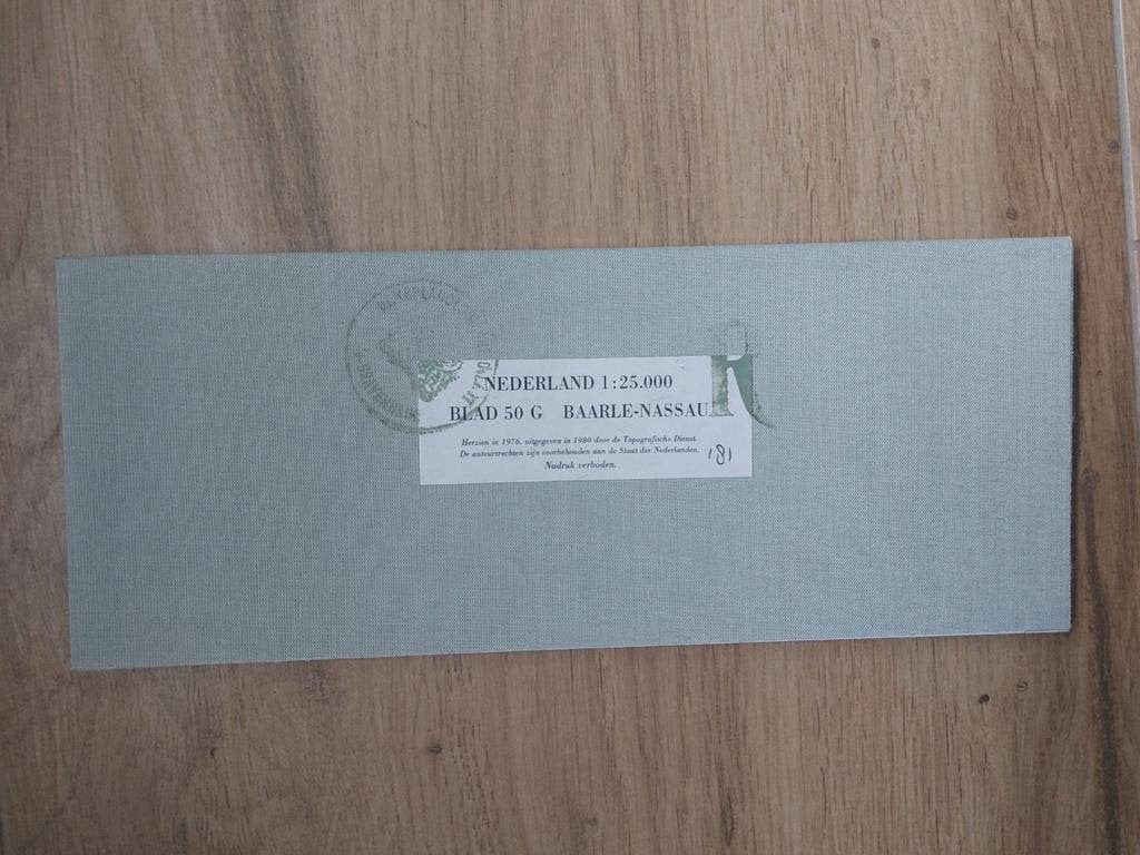 50G Baarle Nassau Weelde Ravels Hertog Stafkaart uit 1980, Topografische Dienst Nederland, Ophalen of Verzenden, 1800 tot 2000