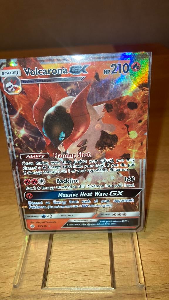 Pokemon Volcarona Gx 35/236 Cosmic Eclipse 5,00 euro, Ophalen of Verzenden, Zo goed als nieuw