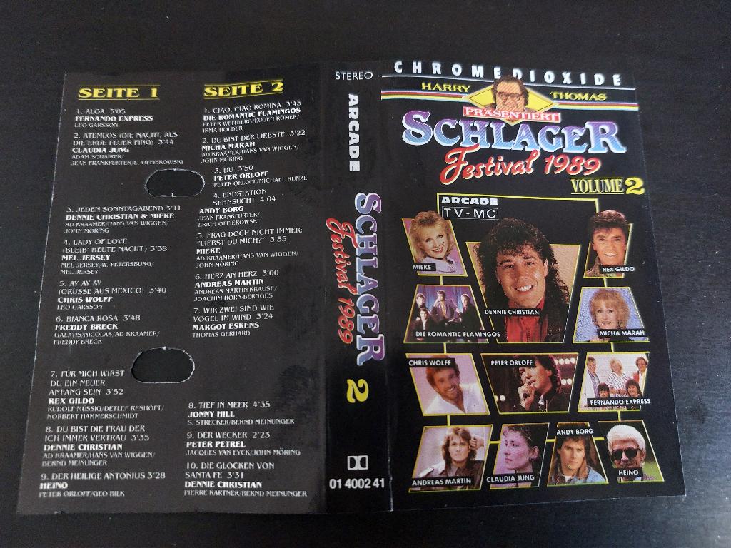 HARRY THOMAS - SCHLAGER FESTIVAL 1989 VOLUME 2 (MC), Cd's en Dvd's, Cassettebandjes, Zo goed als nieuw, Origineel, Verzamelalbums