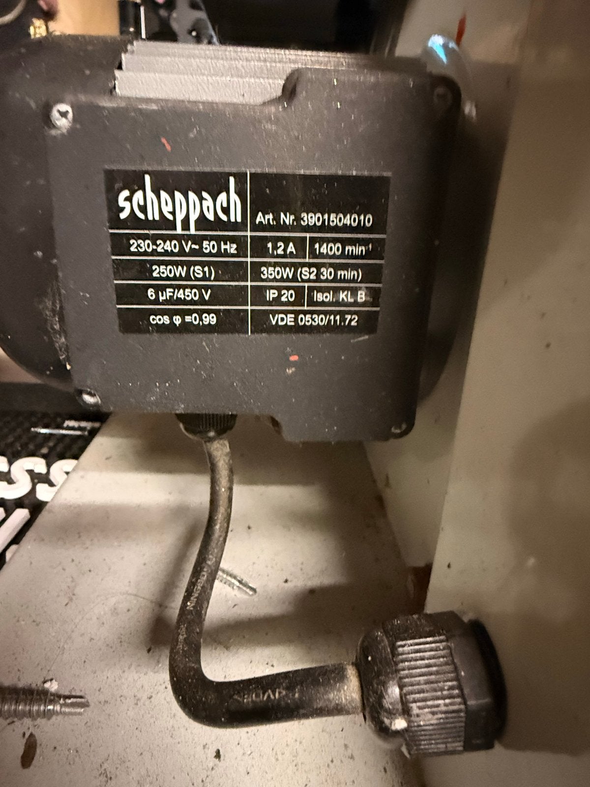 Scheppach lintzaag 250W - Perfect voor houtbewerking, Doe-het-zelf en Verbouw, Gereedschap | Zaagmachines, Ophalen, Gebruikt, 30 tot 70 mm