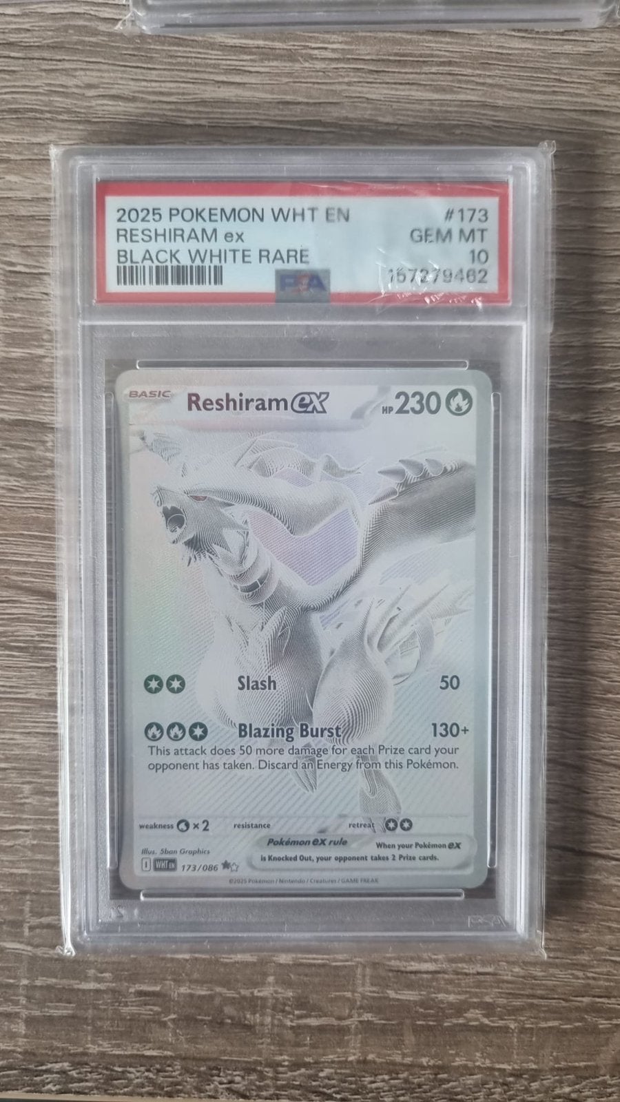 Reshiram EX 173/086 PSA 10, Ophalen of Verzenden, Nieuw, Losse kaart, Foil