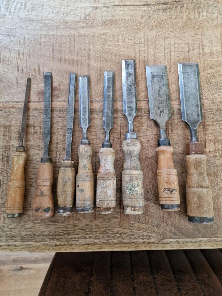Nooitgedacht Houtbeitels., Doe-het-zelf en Verbouw, Gereedschap | Handgereedschap, Ophalen of Verzenden, Gebruikt