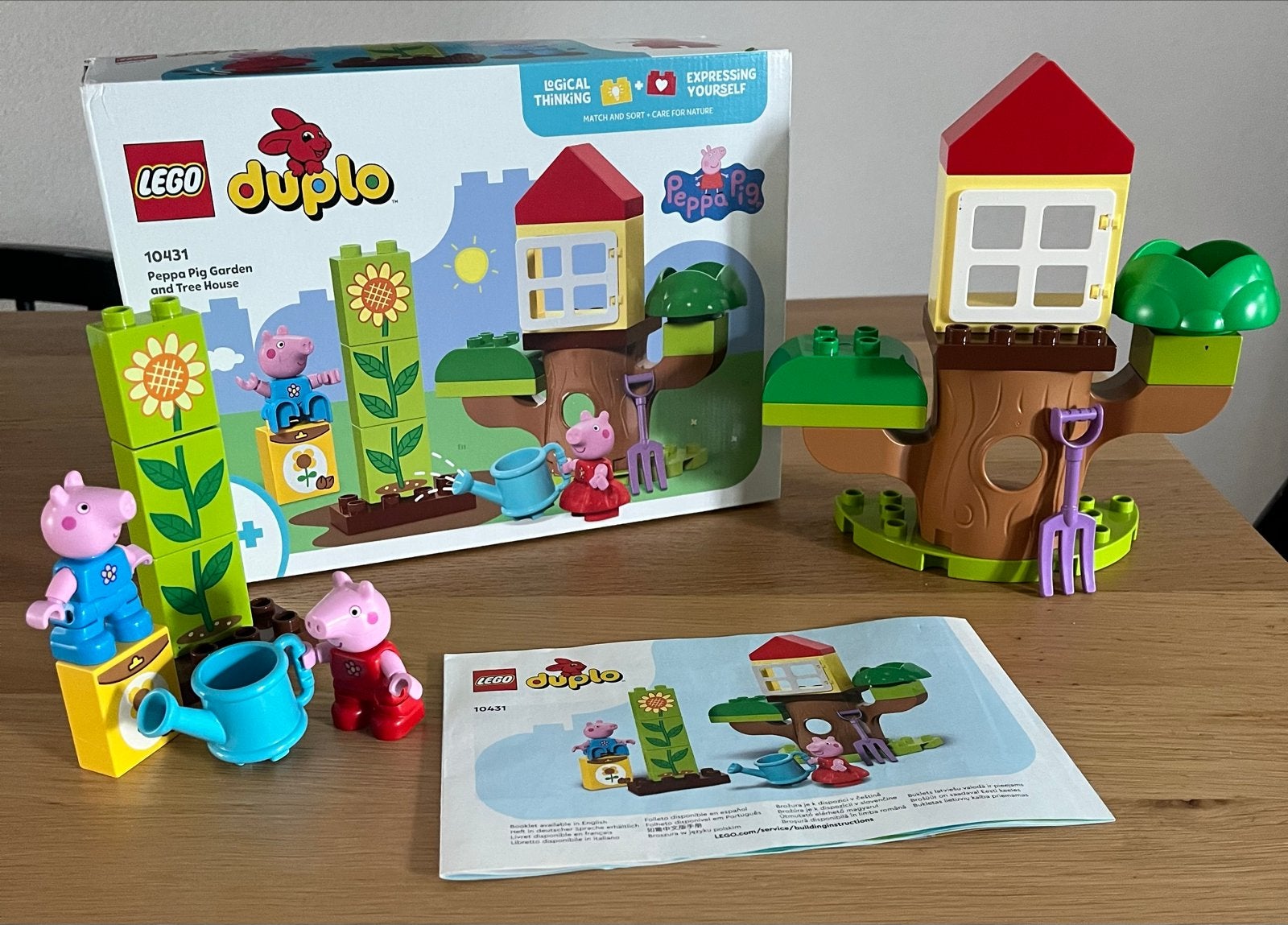 LEGO Duplo Peppa Pig Tuin en Boomhut (10431), Inclusief instructies, Overige thema's, Ophalen of Verzenden, Zo goed als nieuw