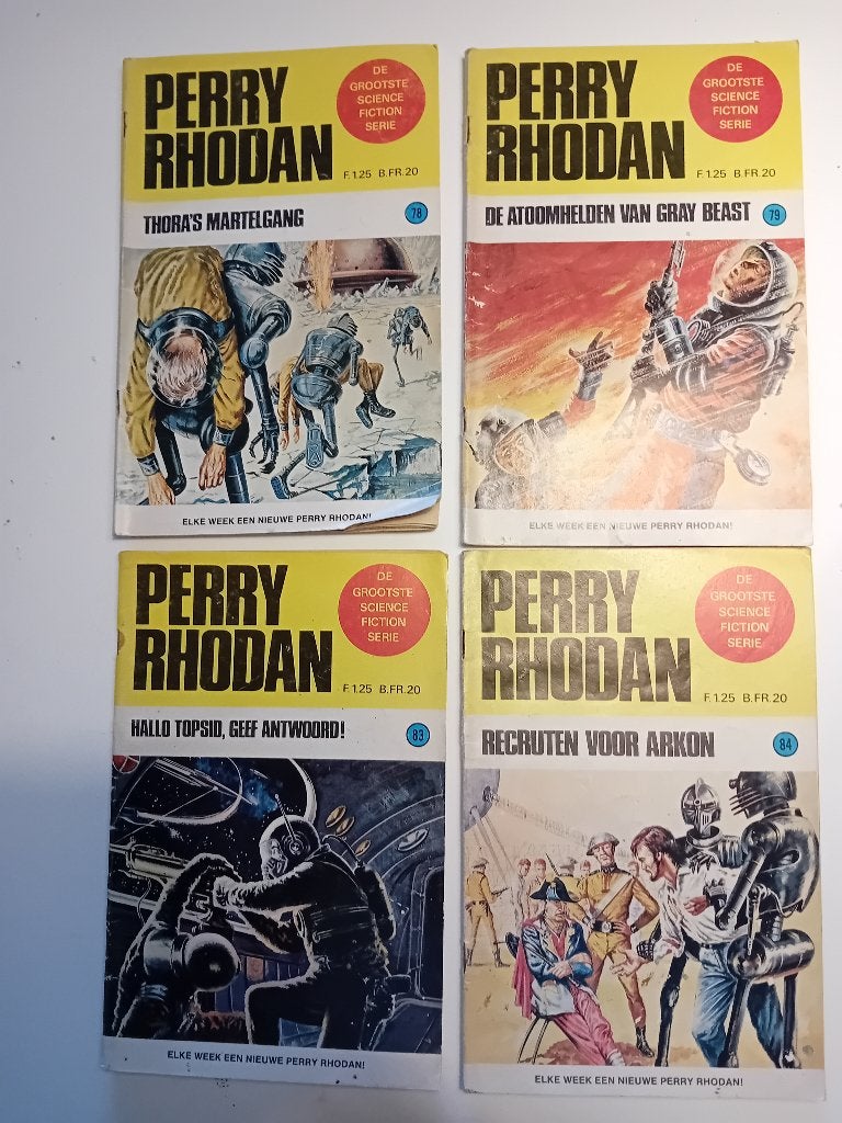 Perry Rhodan Science Fiction Serie - 4 delen, Boeken, Verzenden, Gelezen, K.H. Scheer & Clark Darlton