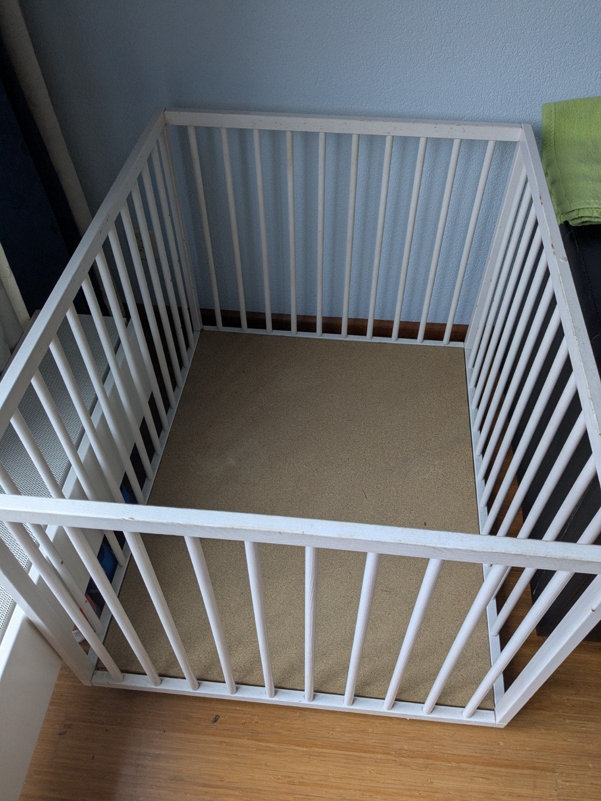 Witte houten box voor baby of peuter, Kinderen en Baby's, Boxen, Ophalen, Gebruikt, Vierkant