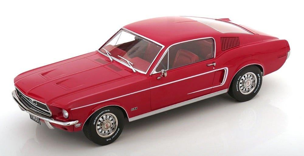 Ford Mustang GT Fastback 1968 Rood 1-18 KK-Scale, Overige merken, Tschuiten@hotmail.com, Duitsland, Auto