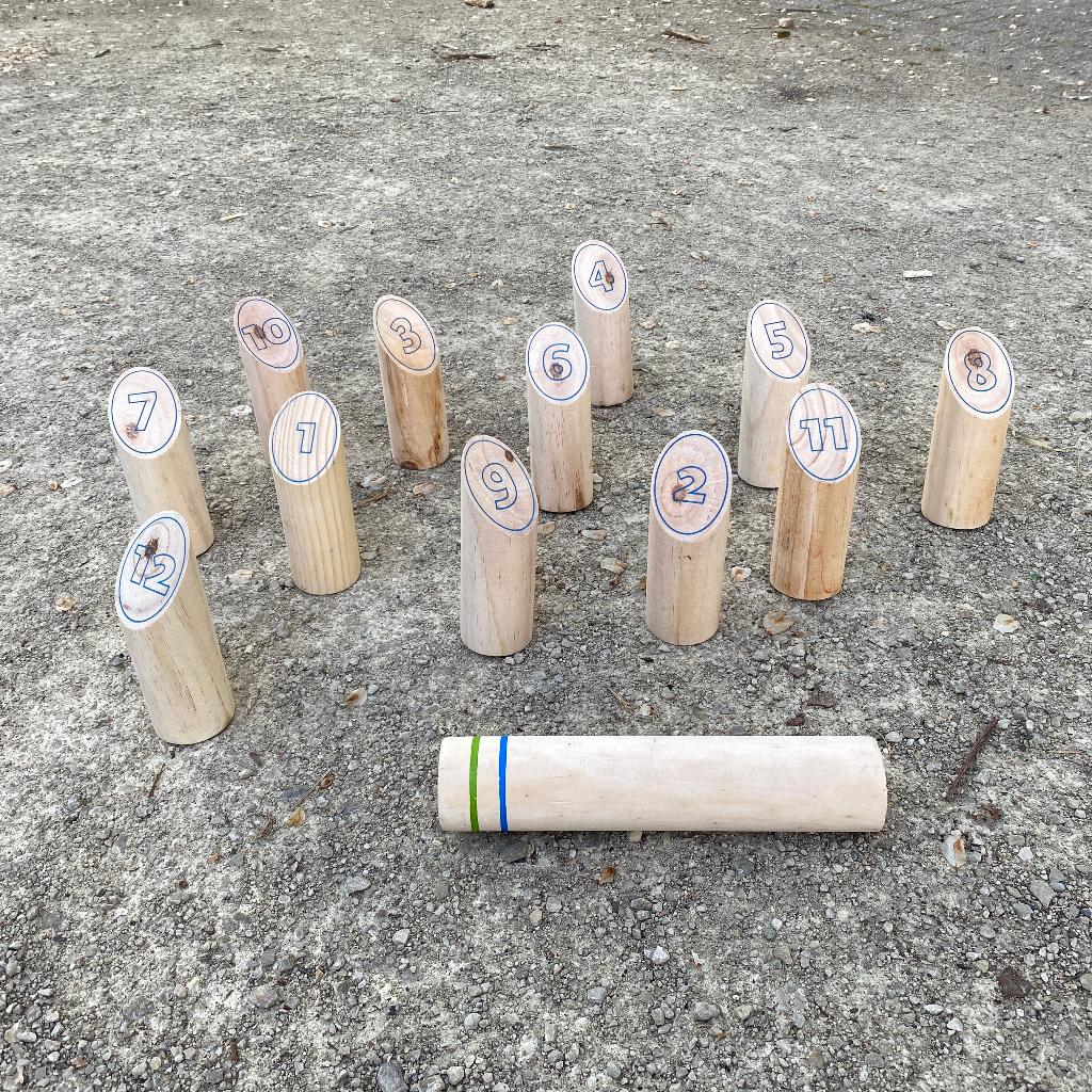 Mölkky Original – Houten Werpspel (Fins kegelspel)  Compleet, Ophalen of Verzenden, Zo goed als nieuw, Overige typen