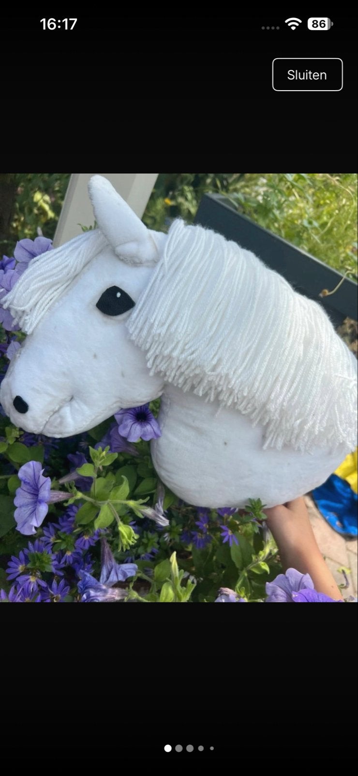 Mooie witte hobby horse, Ophalen of Verzenden, Gebruikt, Jongen of Meisje
