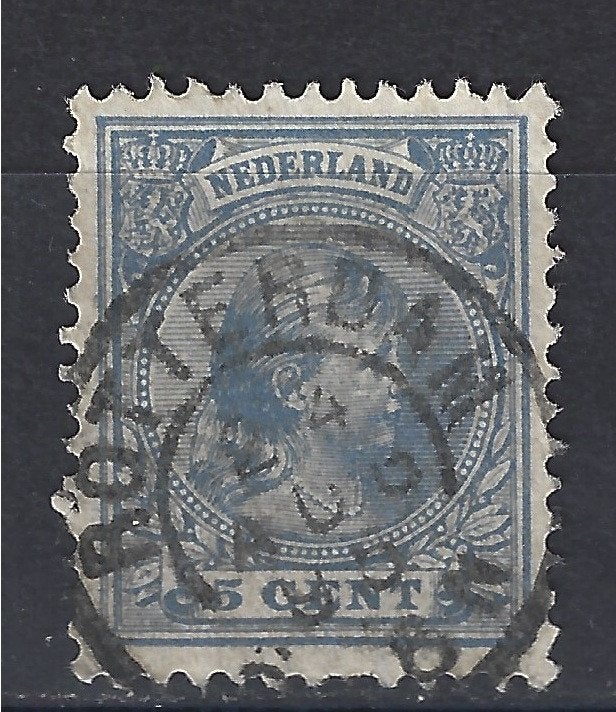 Nederland 35 ROTTERDAM Wilhelmina 1891 KLEINROND STEMPELS, Postzegels en Munten, Postzegels | Nederland, Ophalen of Verzenden