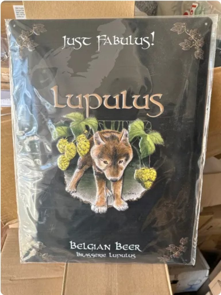 Reclamebord Lupulus (nieuw in verpakking), Verzamelen, Biermerken, Ophalen of Verzenden, Nieuw, Reclamebord, Plaat of Schild, Overige merken