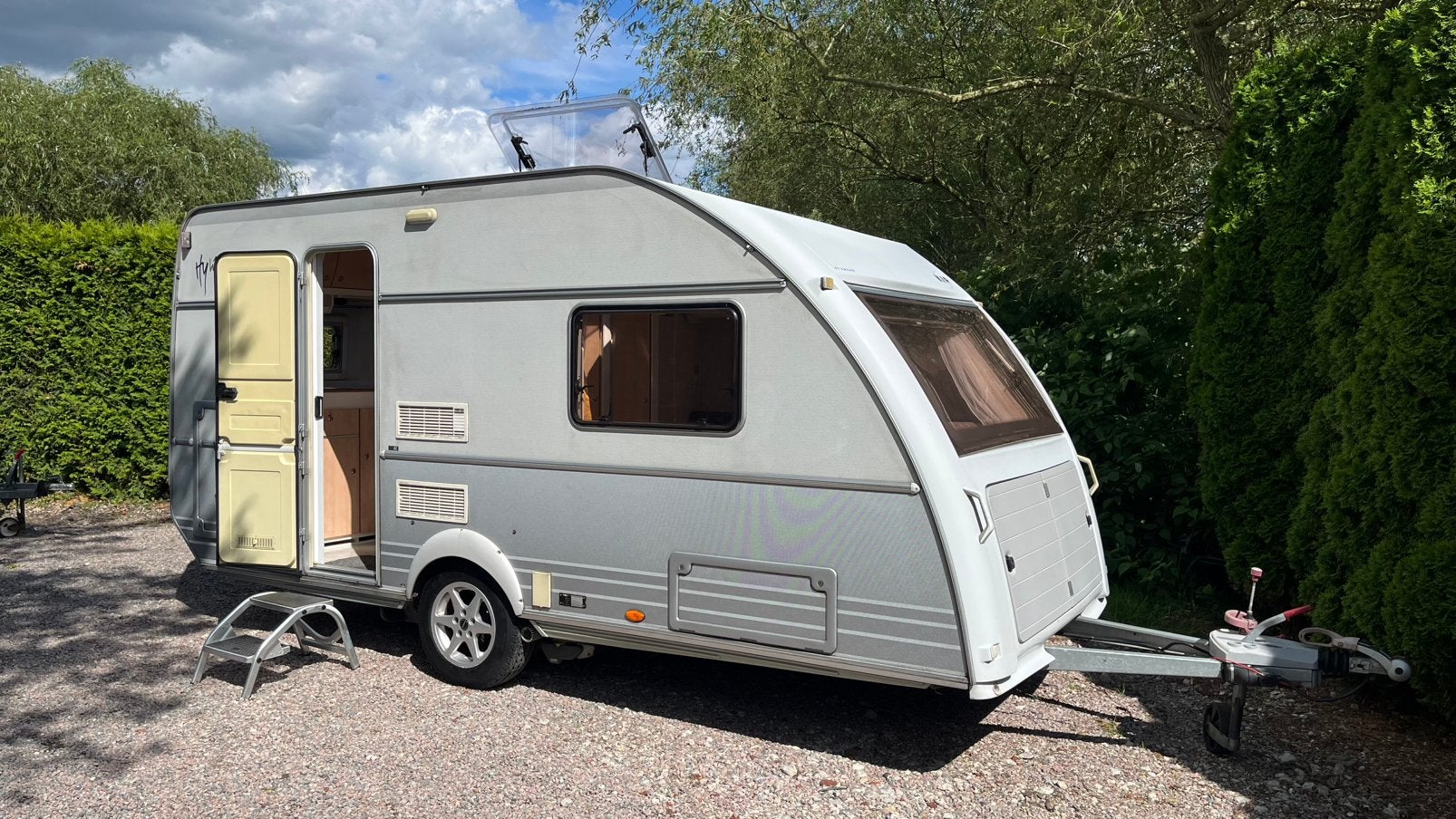 Caravan Kip 44 hylline EK , mover , voortent, 2002, Ophalen of Verzenden, Lichtgrijs, Tot en met 4