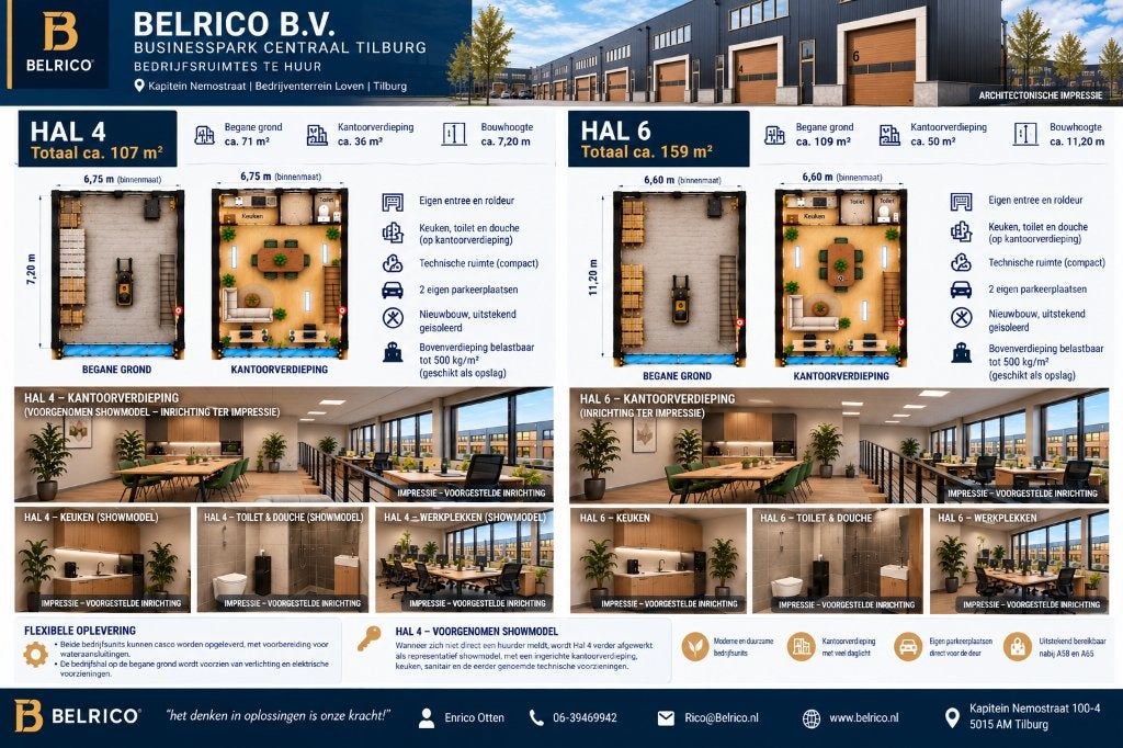 bedrijfsruimte te huur (nieuwbouw), Zakelijke goederen, 266 m², Huur, Bedrijfsruimte