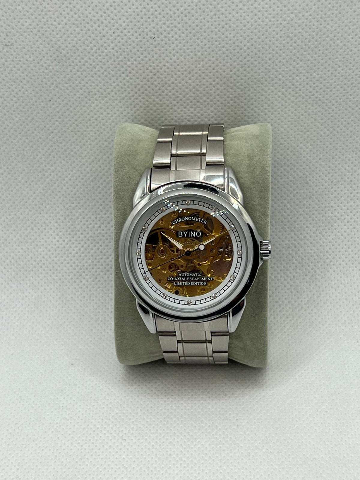 Byino Automatisch Horloge - Uitstekende Conditie, Overige merken, Staal, Met bandje, Polshorloge