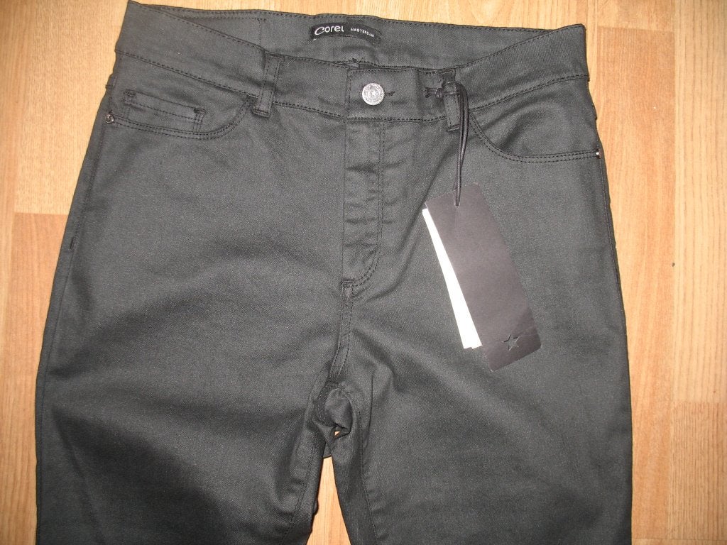 Corel Broek Antraciet Matglanzend Coating Mt 38 Ongedragen, Nieuw, Ophalen of Verzenden, Corel, Maat 38/40 (M)