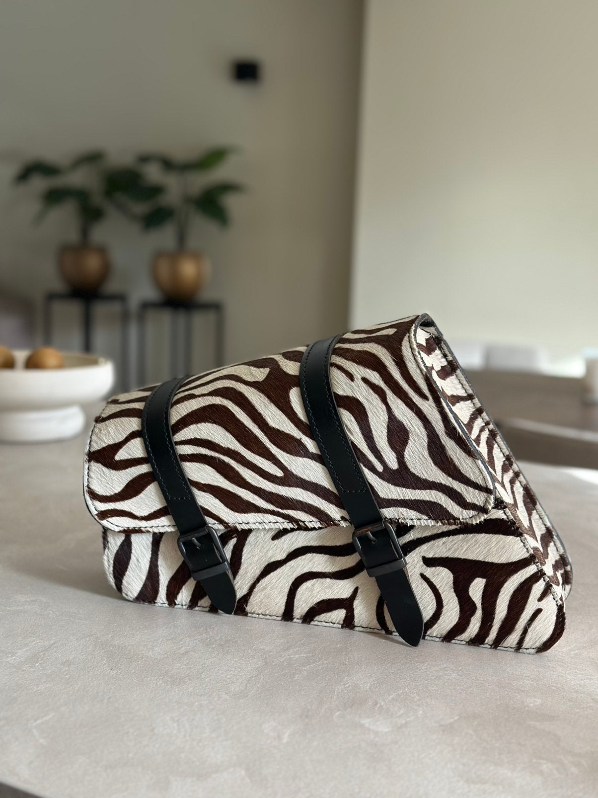 Harley Davidson Sportster zijtas – zebra print, Ophalen of Verzenden, Zo goed als nieuw