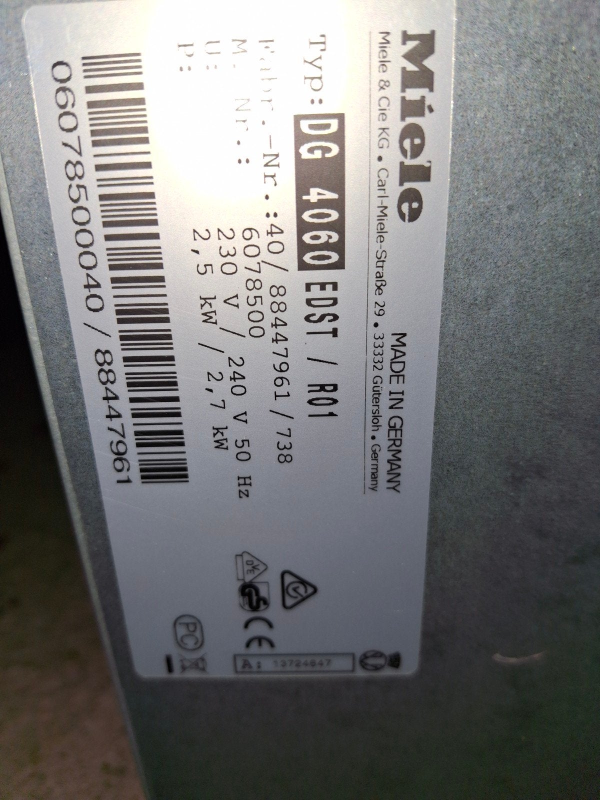 Miele DG 4060 EDST/R01 Stoomoven - Inbouw, Zo goed als nieuw, Ophalen, 45 tot 50 cm, Inbouw, Miele