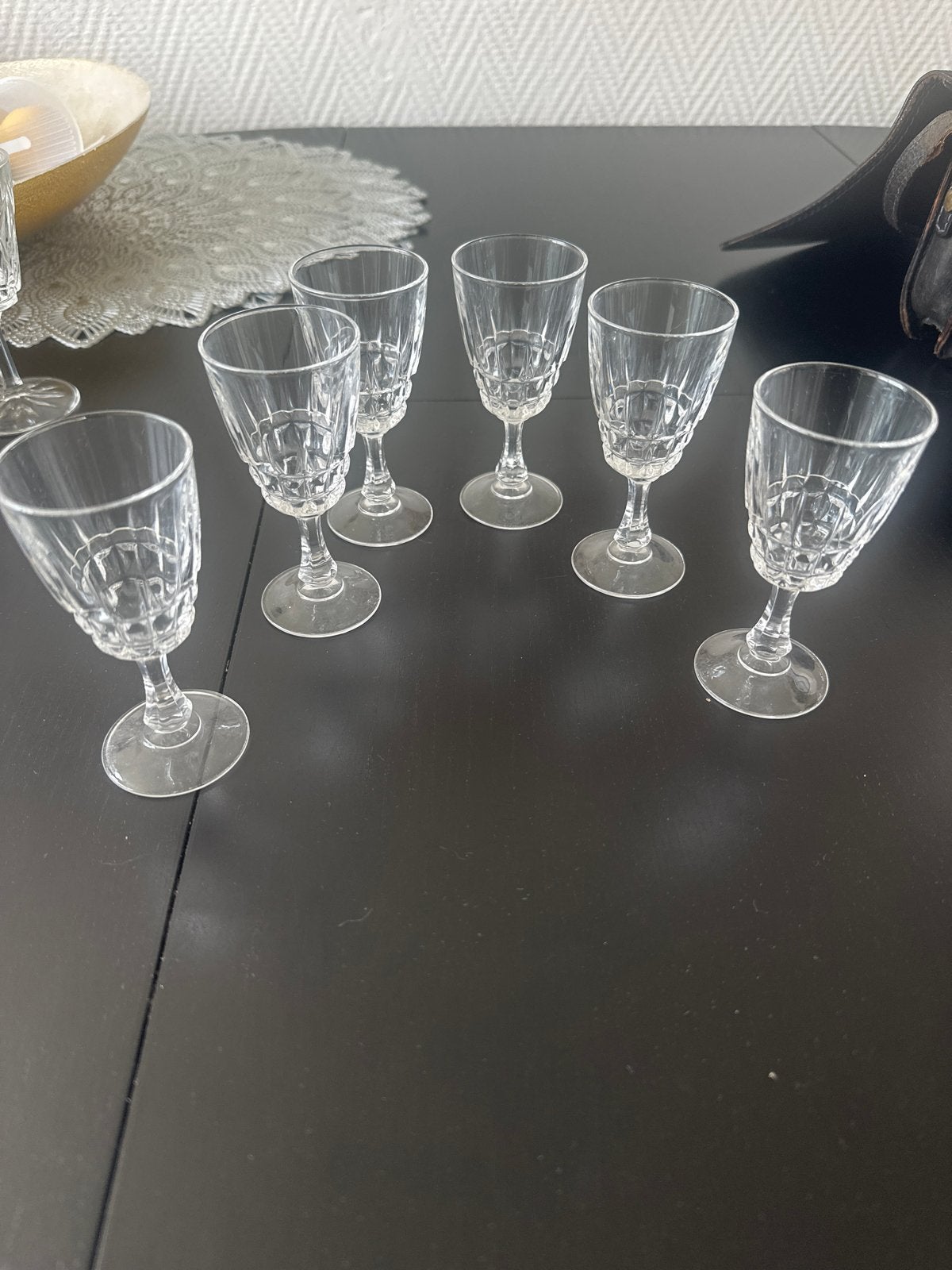 Cristal d'Arques Pompadour wijnglazen 10 cm hoog, Antiek en Kunst, Ophalen of Verzenden
