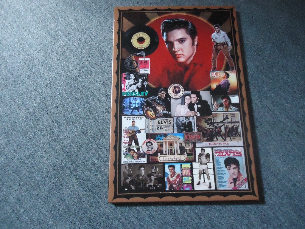 Ingelijste foto op canvas Elvis Presley  45 x 30 cm NIEUW!!!, Ophalen, Nieuw, Poster, Artwork of Schilderij