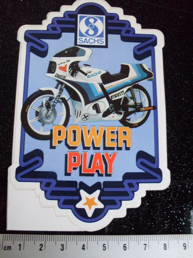 sticker sachs power play logo motoren motor, Verzenden, Zo goed als nieuw, Merk