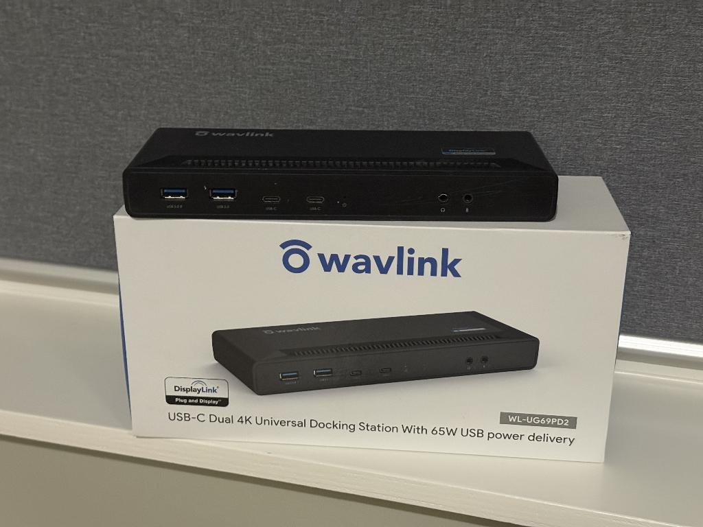 Wavlink USB-C dual 4k docking station, 65W PD + kabels, Computers en Software, Dockingstations, WAVLINK, Ophalen of Verzenden