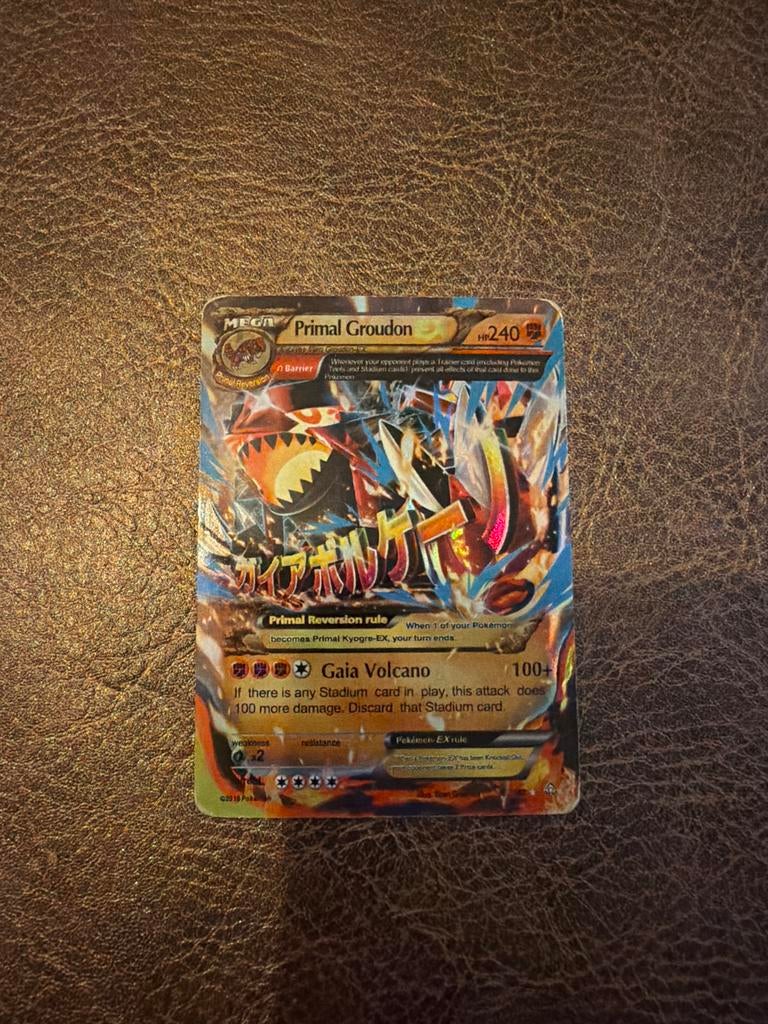 Pokémon Kaart Primal Groudon EX, Hobby en Vrije tijd, Verzamelkaartspellen | Pokémon, Ophalen of Verzenden, Zo goed als nieuw