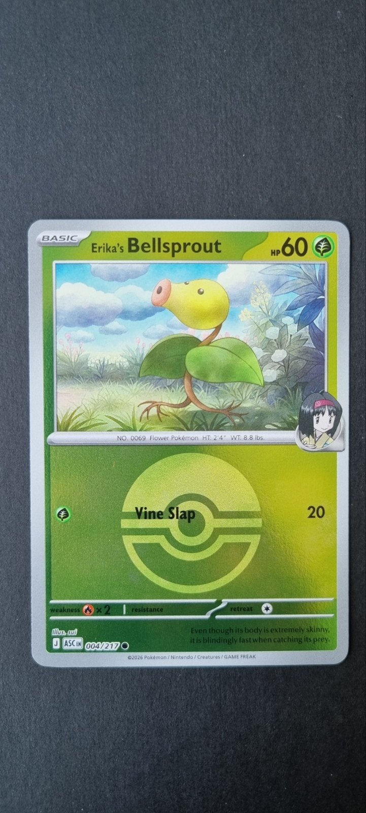 Erika's Bellsprout Pokeball XASC 004/217, Ophalen of Verzenden