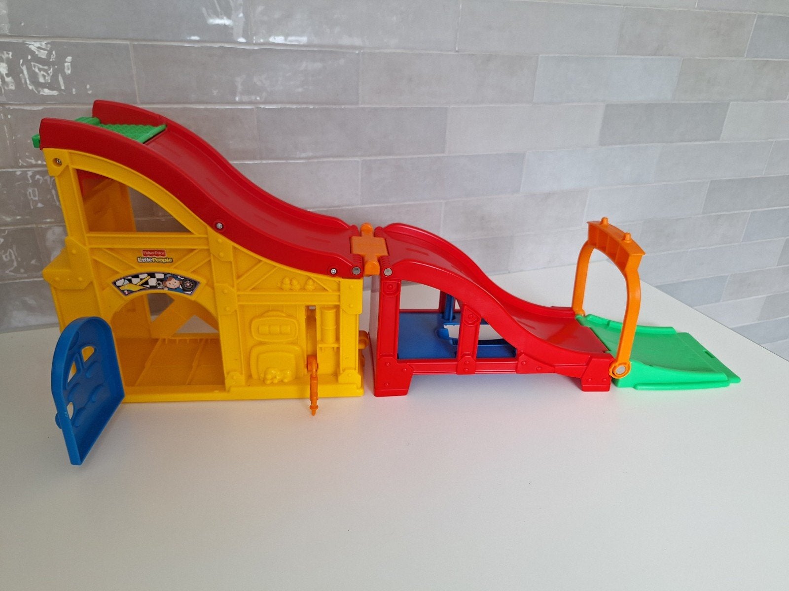 Fisher-Price Little People Racebaan. Excl. auto's., Kinderen en Baby's, Ophalen of Verzenden, Zo goed als nieuw, Speelset