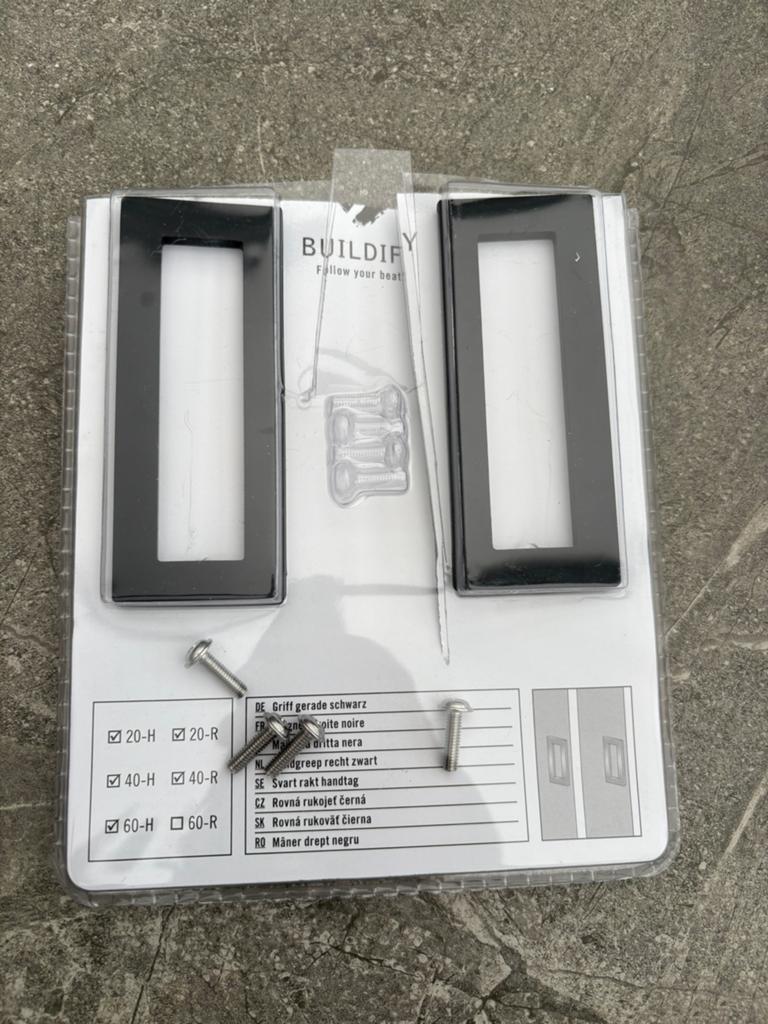 Hornbach Buildify handgreep model rechthoekig zwart, Ophalen of Verzenden, Nieuw, Overige materialen, Overige typen