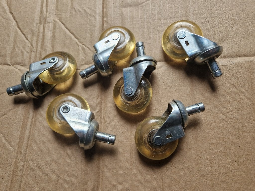 Meubelwiel inline 50 mm zacht loopvlak -verzinkt/transparant, Ophalen of Verzenden, Nieuw