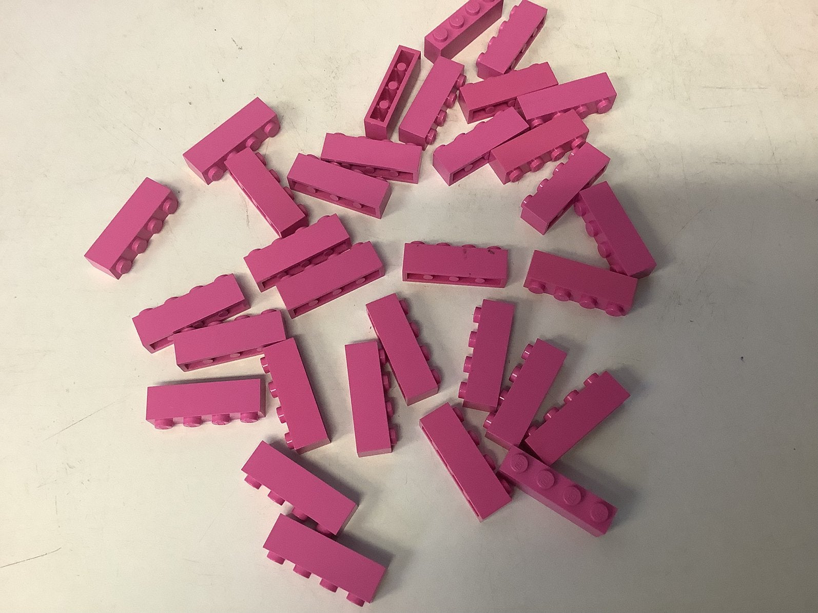 Lego steen 1x4 donker roze, Ophalen of Verzenden, Gebruikt, Losse stenen, Lego