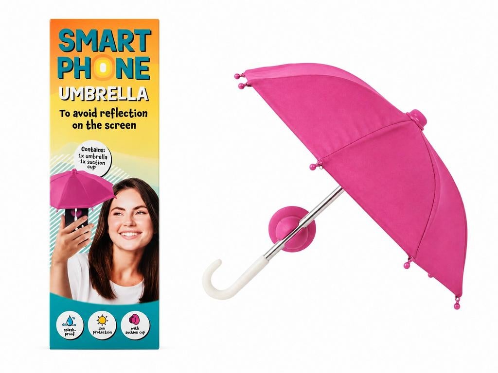 Smartphone Paraplu Roze - Bescherming tegen Zon en Reflectie, Ophalen of Verzenden, Nieuw, Bescherming