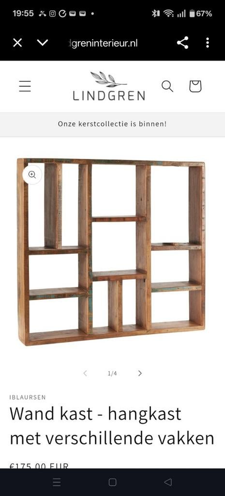 Houten letterbak / wandkast met verschillende vakken, Huis en Inrichting, Ophalen of Verzenden
