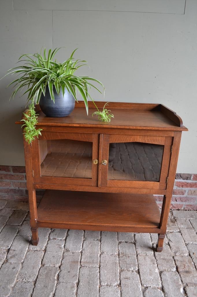Prachtig antiek eiken houten Art Deco theemeubel, theekastje, Verzenden