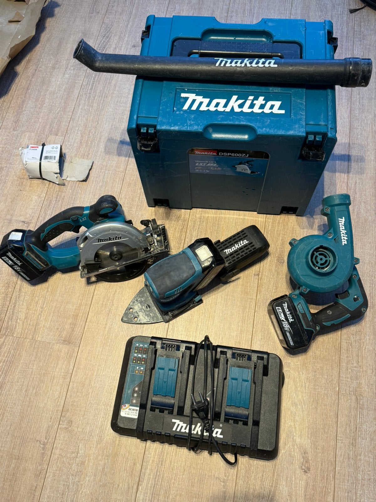 Makita 18V LXT gereedschapset – 3 machines + 2 accu’s, Ophalen of Verzenden, Zo goed als nieuw