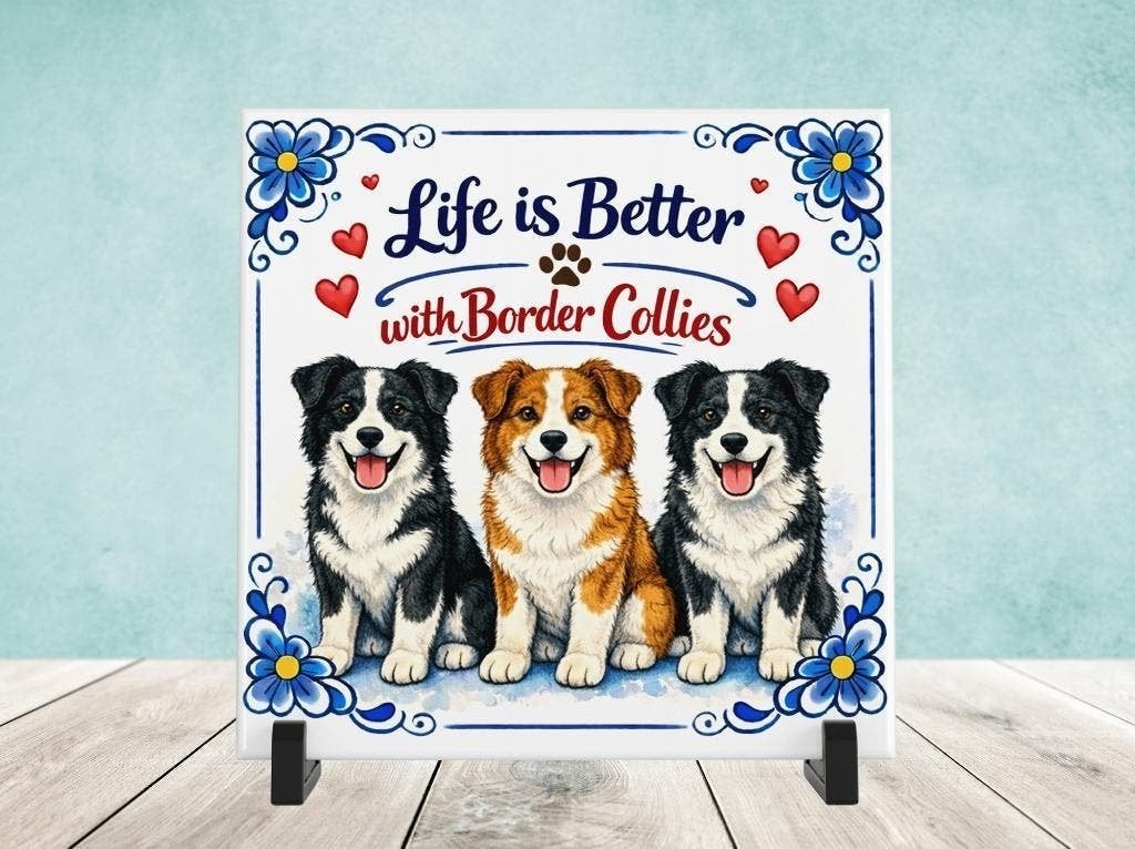 Life is Better with Border Collies - Tegel, Verzenden, Nieuw