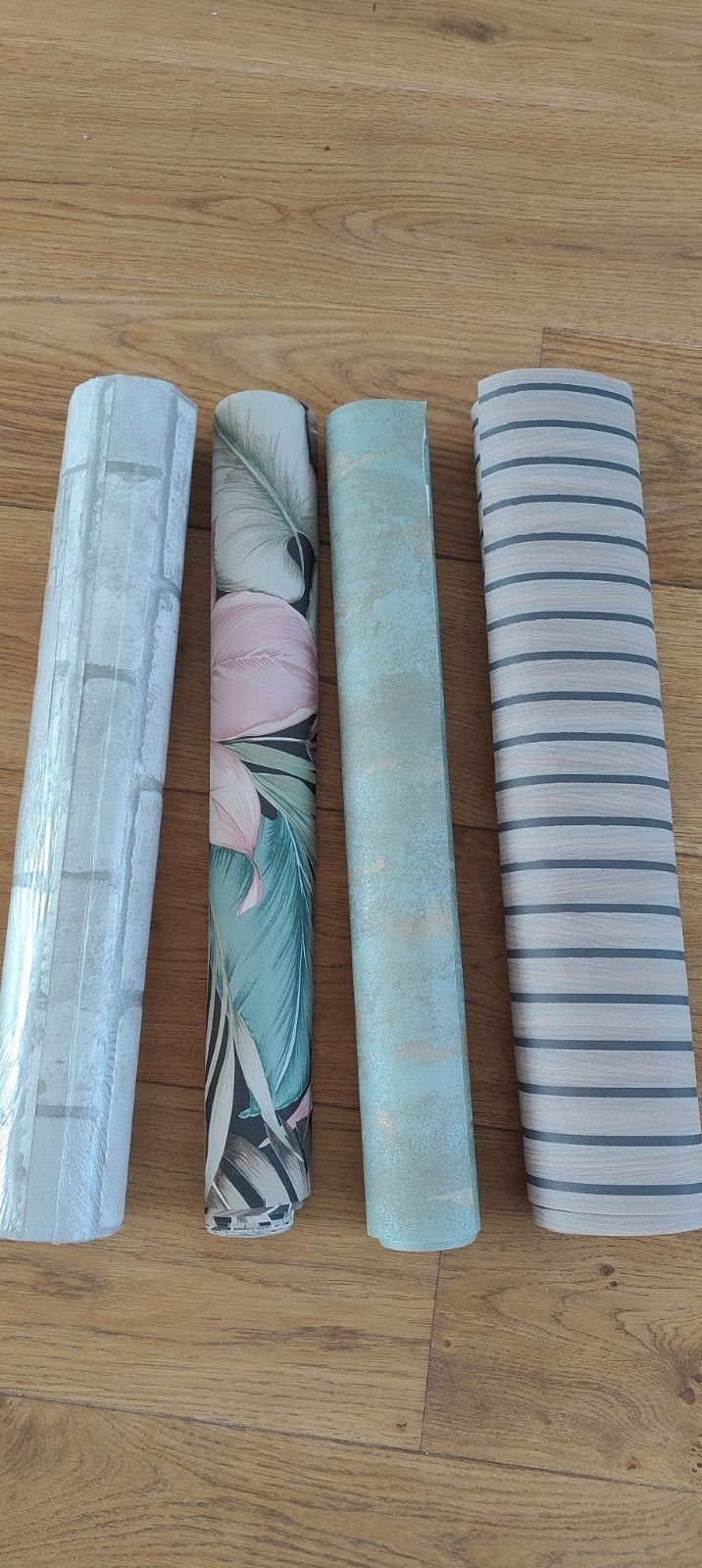 Diverse (rest)rollen behang, Ophalen, Wit, Materiaallook, Overige merken