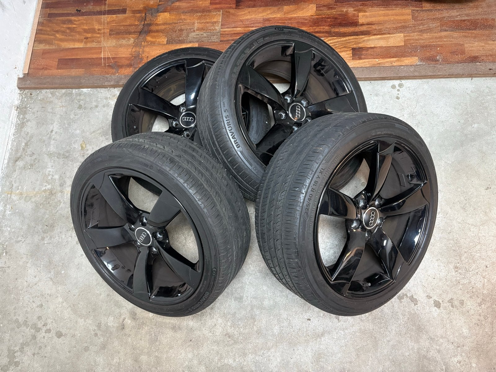 Imitatie Audi Rotor velgen, Ophalen, 18 inch, Gebruikt, Banden en Velgen