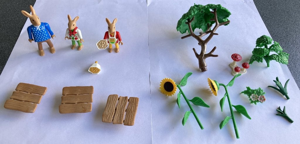 Playmobil onderdelen 6863 4452 hazen familie liefst in koop, Ophalen of Verzenden, Zo goed als nieuw, Complete set
