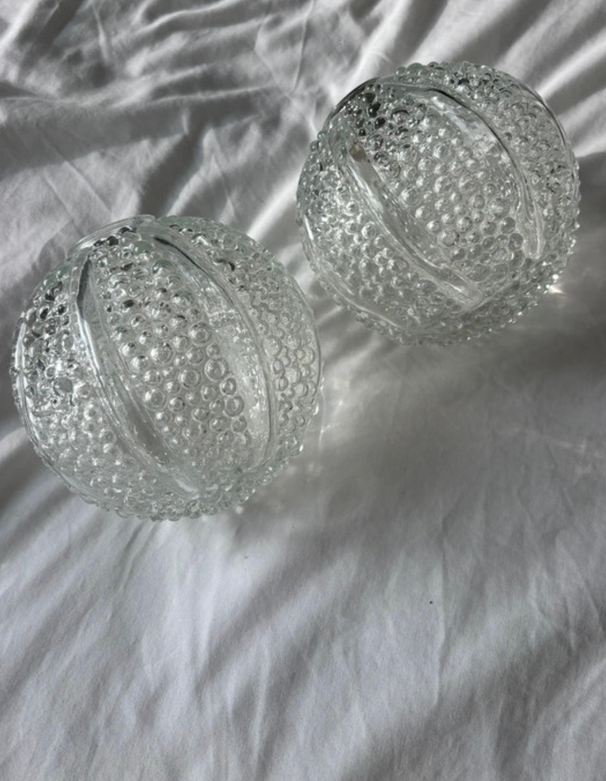Mid-Century Modern Bubble Glass Globe Shades, Ophalen of Verzenden