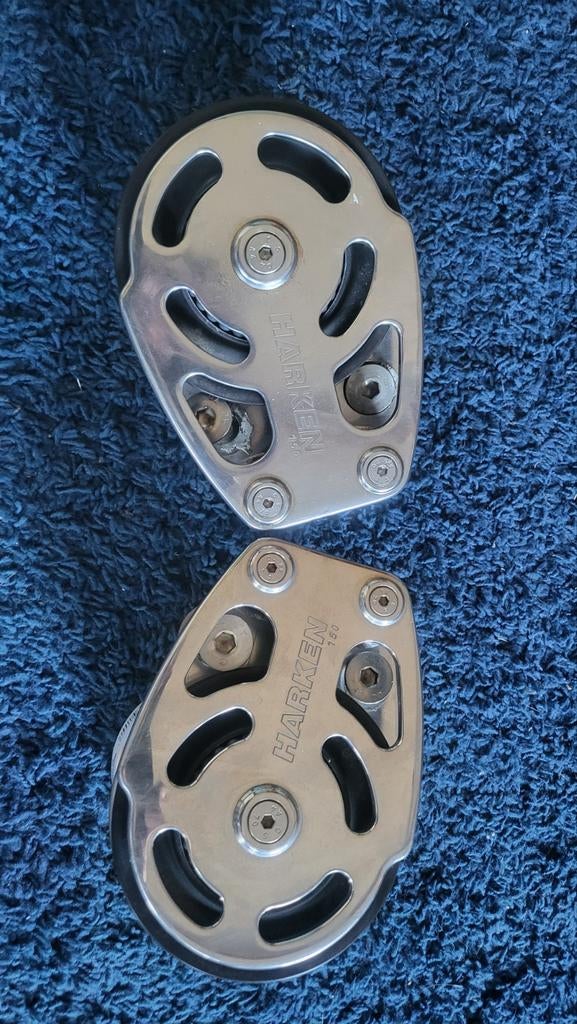 Harken 150 blokken - full stainless keerblokken, Watersport en Boten, 6 meter of meer, Gebruikt, Minder dan 15 m², Ophalen of Verzenden