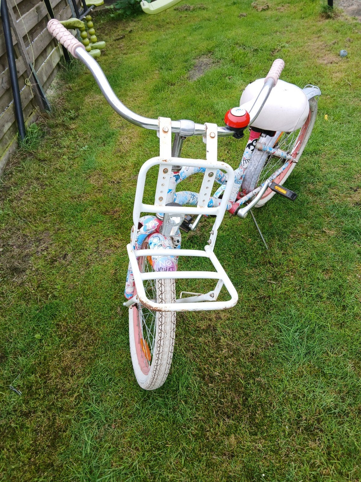Kinderfiets met voordrager - 16 inch fiets, Ophalen, Gebruikt, Terugtraprem, 16 tot 20 inch