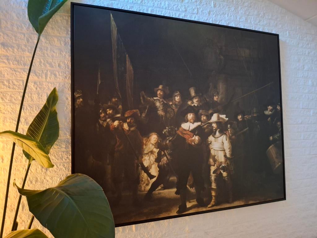 De Nachtwacht op canvas. Groot., Ophalen, Zo goed als nieuw