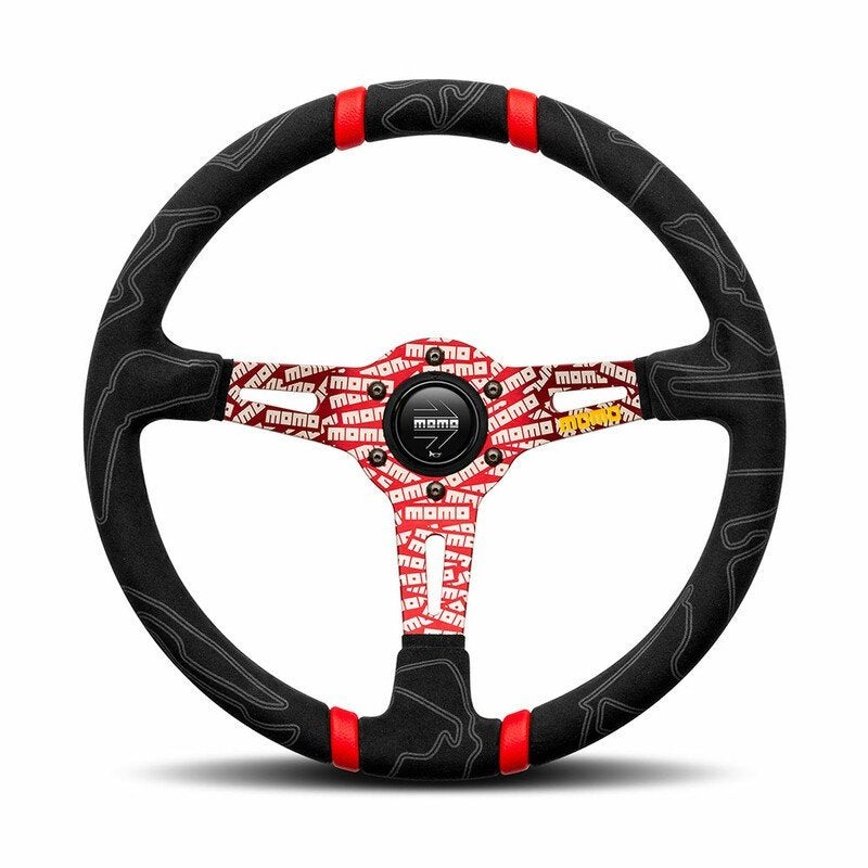 Momo Ultra stuur sportstuur 350mm Alcantara Rood Blauw Zwart, Ophalen of Verzenden