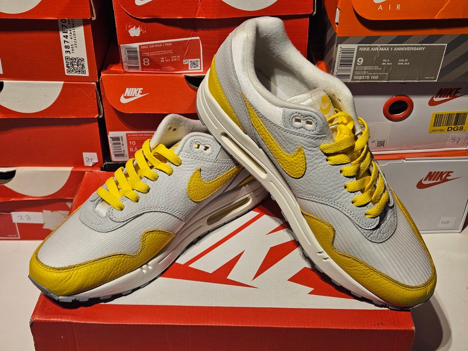 Nike air max 1 tour yellow ds maat 44.5, Nike air max, Overige kleuren, Nieuw, Ophalen of Verzenden